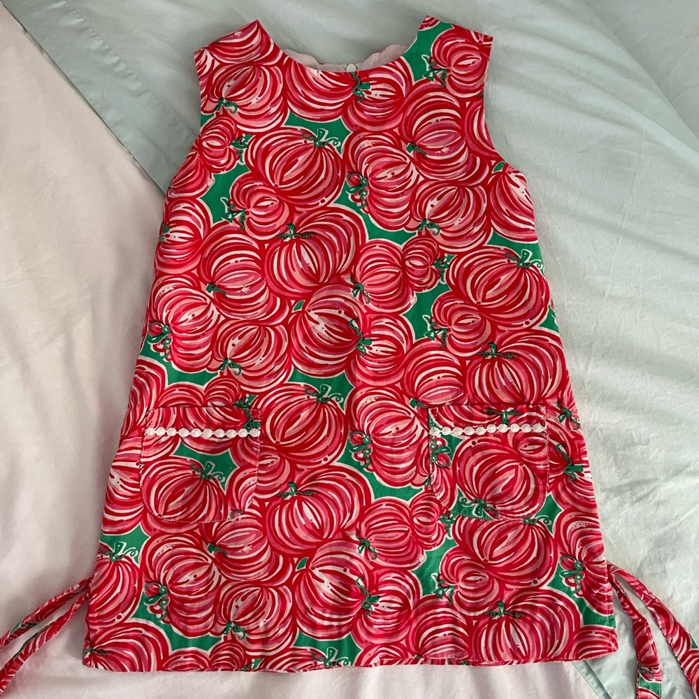 Lilly Pulitzer Punkin Chunkin pumpkin fall dress toddler 3T